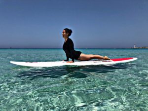 Paddleboard jóga, Nela Perglová